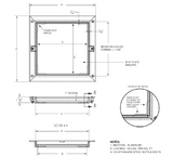 Acudor FT-8080 Floor Door – Recessed 1/8" for Vinyl Tile or Carpet